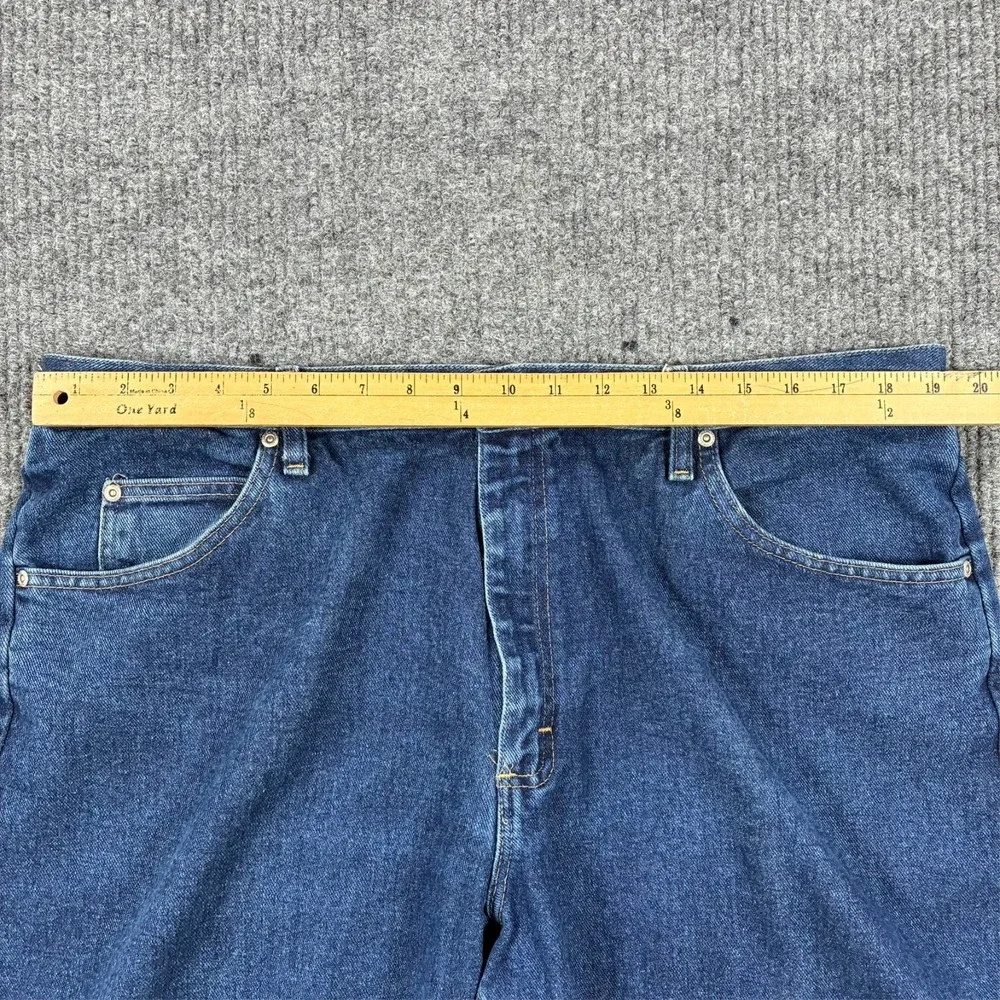 Wrangler Mens Straight Leg Jeans Size 40x30 Blue Denim Casual High Rise